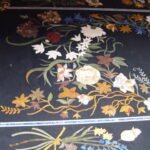 Marble Inlay Intricate Black Dining Tabletop - View 5