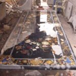 Marble Inlay Intricate Black Dining Tabletop - View 8