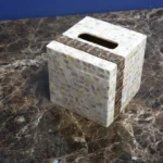 opulent homes white mother of pearl taadiwood tissue box 666
