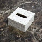 opulent homes white mother of pearl tissue box 663