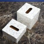 opulent homes tissue box white mother of pearl 666