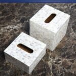 opulent homes tissue box white mother of pearl 666