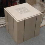 Marble Box Mother of Pearl Side Table - View 2