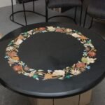 stone plus india black marble inlay tabletop duck design