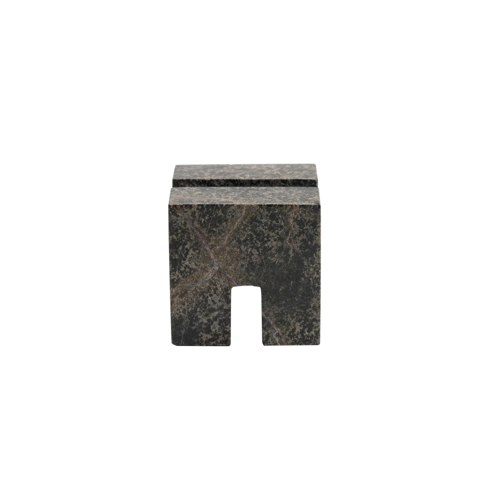 opulent homes green bidasar cube shape paper weight