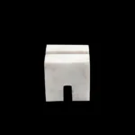 opulent homes white pearl cube shape paper weight
