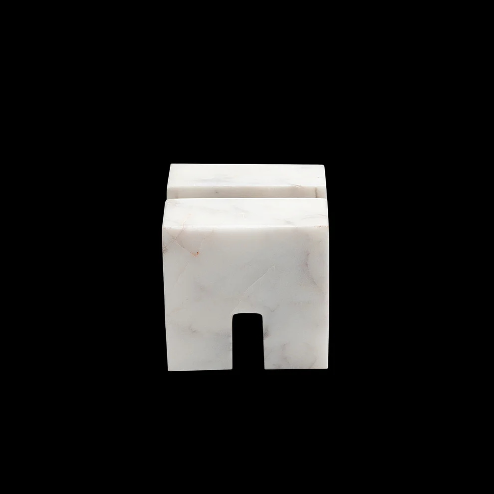 opulent homes white pearl cube shape paper weight