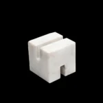 opulent homes white pearl cube shape paper weight