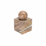 opulent homes brown bidasar marble ball paper weight