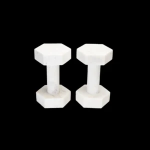 opulent homes single piece marble carved showpiece bookends white marble
