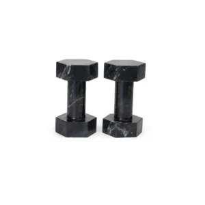 opulent homes single piece marble carved showpiece / bookends black marble