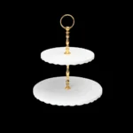 opulent homes cake stand / platter 2 tier wg