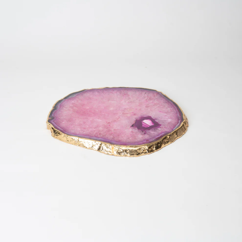 stone plus india pink agate platter