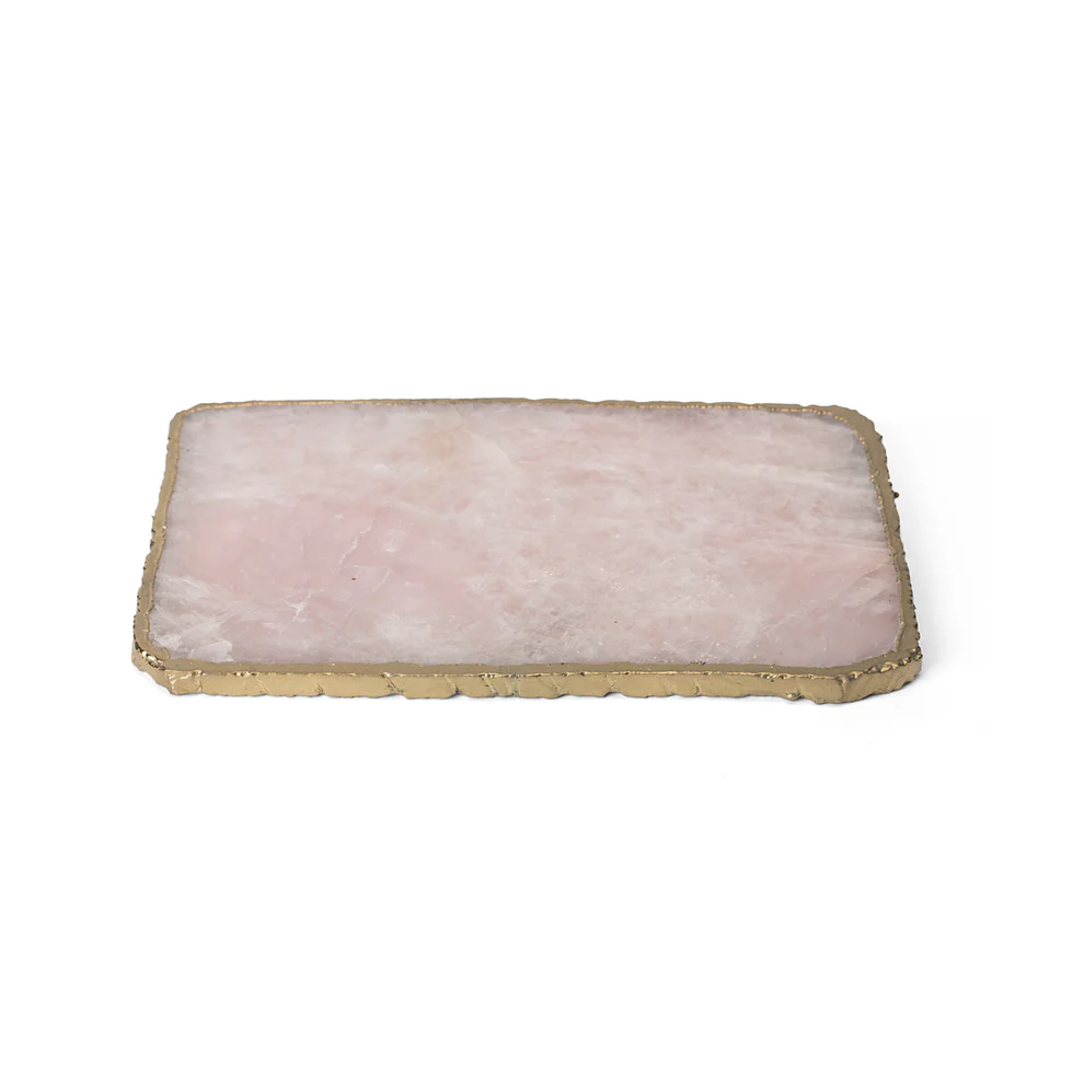 stone plus india rose quartz platter