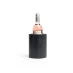 opulent homes black marble wine chiller