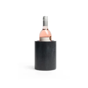 opulent homes black marble wine chiller