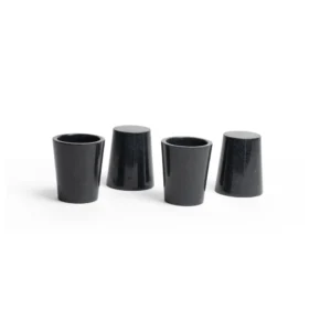 stone plus india black marble shot glasses set of 2