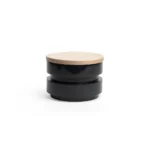 opulent homes black marble nut/salt bowl