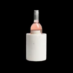 opulent homes white marble wine chiller