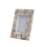 stone plus india white agate photo frame