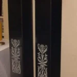 Tall Pedestal / Lamp In Black Marble - View 2