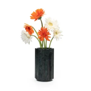 stone plus india green marble fluted flower vase