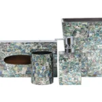 Green Mother Of Pearl Bathset - View 2