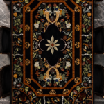 Big Black Marble Inlay Tabletop - View 2