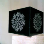 opulent homes black marble hand etched planter
