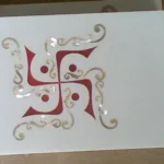 Swastika Symbol in Marble Inlay - View 2