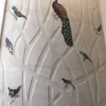 stone plus india marble inlay birds wall panel