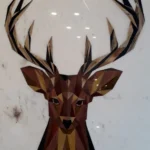 stone plus india marble inlay wall mural reindeer
