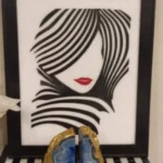 Marble Inlay Wall Mural Lady - View 2