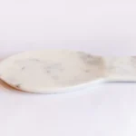 opulent homes white marble platter/spoon rester