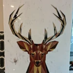 stone plus india marble inlay wall mural reindeer
