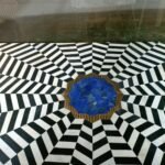 stone plus india black and white marble lapiz overlay tabletop
