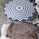 stone plus india black and white marble floor medallion overlay