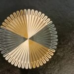 Bowl White Yellow and Black Marble Ruffle - View 3