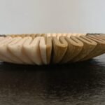 Bowl White Yellow and Black Marble Ruffle - View 4