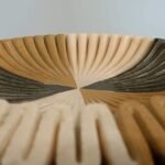 Bowl White Yellow and Black Marble Ruffle - View 5