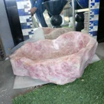 stone plus india rose quartz washbasin natural shape