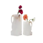 stone plus india jug alabaster flower vase