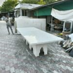 stone plus india celenite dining table