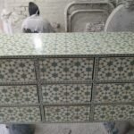 stone plus india green and white resin cabinet