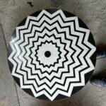 stone plus india black and white marble floor medallion overlay