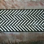 stone plus india black and white marble overlay console