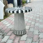 White and Black Bone and Resin Table - View 6