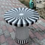 stone plus india white and black bone and resin table 1
