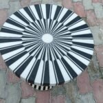 stone plus india white and black bone and resin table 1