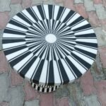 stone plus india white and black bone and resin table 1